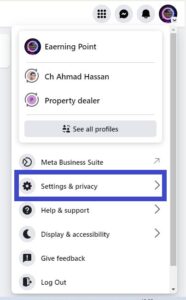 Select "Settings and privacy."