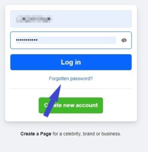 Go to the Facebook login page and click on the "Forgot Password?" link.