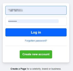 Once logged out, go back to the Facebook homepage and click on "Log In" to enter your login credentials and access your account again.