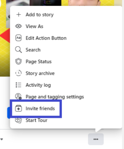 After clicking on the three dots, select "Invite Friends" from the menu that appears.