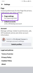 Select the "Page settings" option.