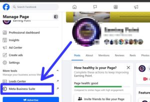 Open the Facebook and switch to the Page you want to monetize. On the left side of your screen, scroll down and click on "Meta Business Suite."