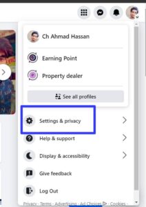 Go to Facebook.com and log in to your account.

Click the downward arrow in the top right corner and select "Settings & Privacy"