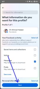 Select the "Messages" section and tap on "Next."