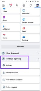 Scroll down and tap "Settings & Privacy" and then "Settings".