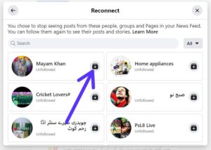 Find the person you want to follow again and click the "+" button next to their name.