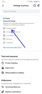 In the left-hand menu, click on Personal details, then again click on Personal details option.